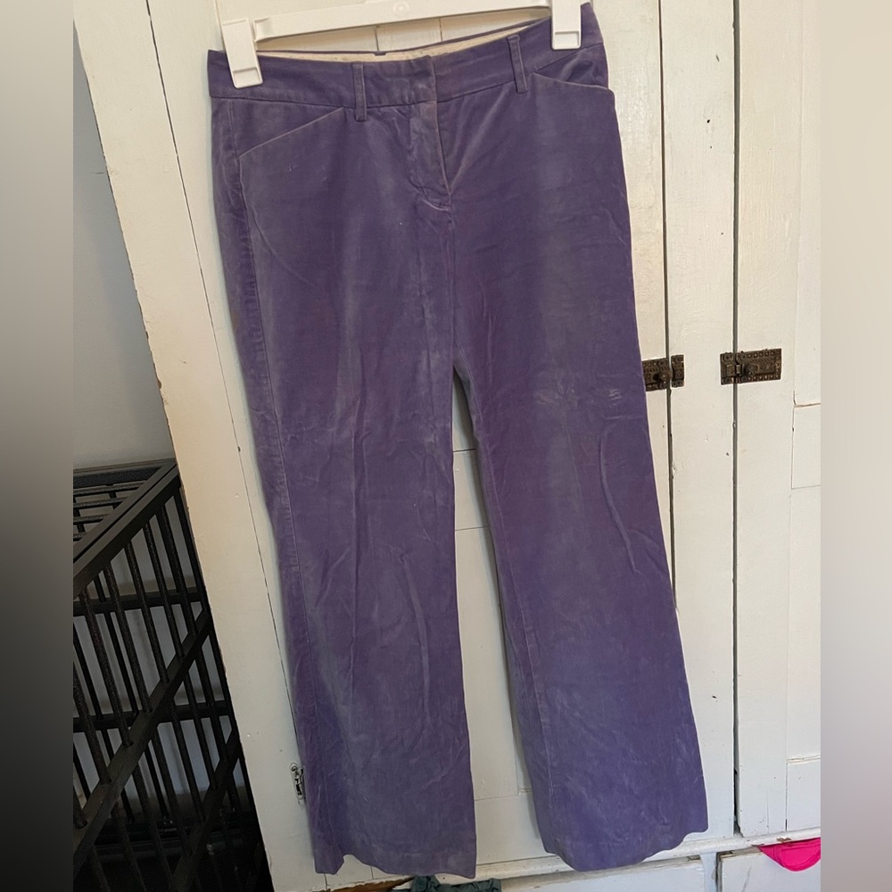 Purple velvet pants